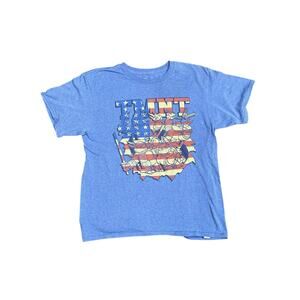 Nickelodeon 2016 Teenage Mutant Ninja Turtles with USA Flag Boys T Shirt Size XL